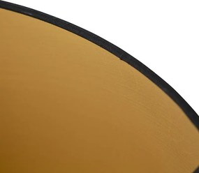 Abażur bawełniany czarny 40/45/25 ze złotym wnętrzem