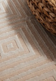 Dywan nowoczesny Perles Romby beżowy 160 cm x 235 cm