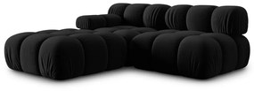 Czarna aksamitna sofa 282 cm Bellis – Micadoni Home