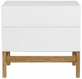 Biały barek na naturalnymi elementami 75x70 xm Woodman Grande