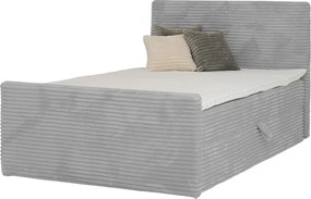 Łóżko kontynentalne Trento 120 z pojemnikiem, tkanina Velo jasnoszary (08)