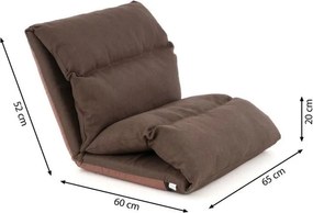 Regulowana sofa Relax Lounger, kolor brązowy