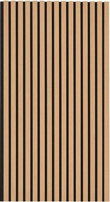 Panele Akustyczne SucceBuy 59.9 x 119.8 cm, Panele Akustyczne z Płytkami z Drewna, Nowoczesna Dekoracja Ścienna, Jasne Dębowe Drewno