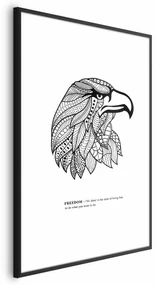 Plakat Orzeł wolności 21x30 cm z ramą czarną z marginesem ARTGEIST B
