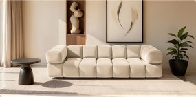 Sofa czteroosobowa, tkanina welurowa Bluvel, Kremowy, Averro