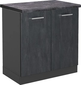 Szafka pod zlew czarny beton 80x60x81.6 r-line