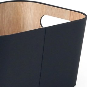 Kitchisimo Zestaw 2 koszy do przechowywania 31 × 23 × 16 cm, czarny, L