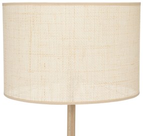 Lampa podłogowa DELLA, drewniana podstawa, 149,5 cm