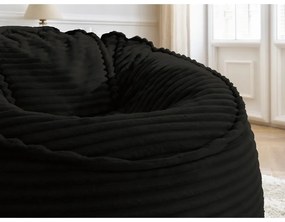Czarny sztruksowy worek do siedzenia Socrate – Bobochic Paris