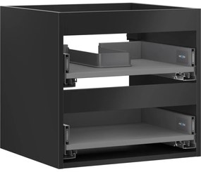 Mexen Box-A korpus szafki podumywalkowej 50 cm, 2 szuflady, czarny mat - 91AX0-0500-470-2-71