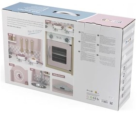 Viga polarb drewniana kuchnia z akcesoriami silver - pink