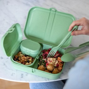 Lunchbox PASCAL READY, zestaw 3 pojemników i sztućce, KOZIOL