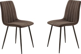 Zestaw 4 nowoczesnych sof w kolorze pranzo w tkaninie brązowej "Palmer" imbottite cm 45x54 88h