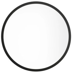 Lustro okrągłe ścienne dużych rozmiarów z drewna paulowni - śr. 150 cm - Czarny - ZANG