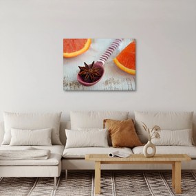 Obraz cynamonu na łyżce (70x50 cm)