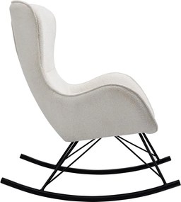 Nowoczesny fotel bujany na czarnych płozach Liberto 3