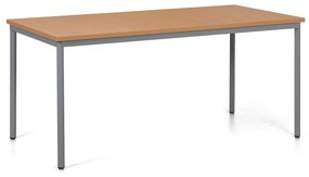 Stół do jadalni TRIVIA, ciemnoszara konstrukcja, 1600 x 800 mm, buk