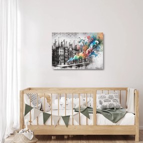 Obraz na szkle - Przemysłowe życie (70x50 cm)