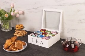 Drewniana herbaciarka TEA, 9 przegródek