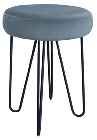 Taboret TORIN 2 BL VELVET szary ATOS