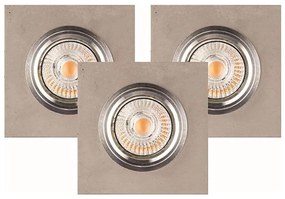 Spot-Light 2515336 - ZESTAW 3x LED Oprawa wpuszczana VITAR 1xGU10/5W/230V beton