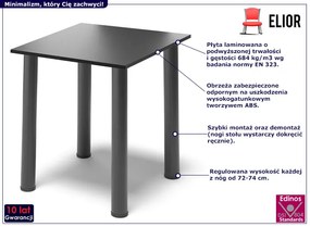 Czarny stół z metalowymi nogami - Korus