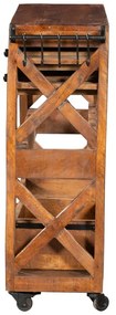 Szafka na wino z litego drewna mango liczba butelek 5, 100x92x30 cm Ravi – Interia Home &amp; Living