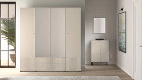 4-drzwiowa szafa z lustrem Sophie 23, kaszmir