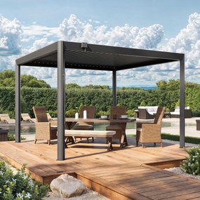 PRIMEYARD 3,5x3,5m Pergola Premium, lamelowa, antracyt - (GFPV01121)