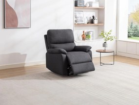 Fotel z elektryczną funkcją relax i antracytową tapicerką - LUNANO