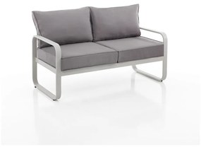 Szara aluminiowa sofa ogrodowa Ischia – Tomasucci