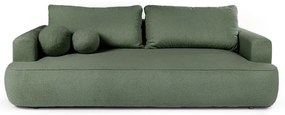 Zielona rozkładana sofa z materiału bouclé 247 cm Quinoa – Bonami Selection