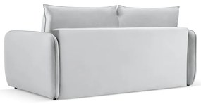 Jasnoszara aksamitna rozkładana sofa 194 cm Vienna – Cosmopolitan Design