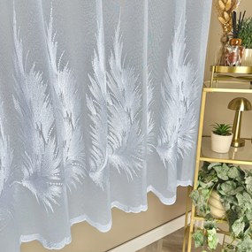 Firana haftowana Anna opalizująca nić Pióra Markizeta - wys. 180 cm