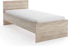 Łóżko ELISA 90 x 200 cm, dąb sonoma Stelaż: Bez stelaża, Materac: Materac Coco Maxi 20 cm