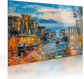 Obraz na szkle - Cable Car, San Francisco (70x50 cm)