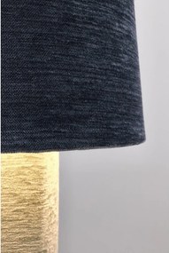 Niebieska metalowa lampa stołowa z tekstylnym kloszem (wysokość 50 cm) Demra – Bizzotto