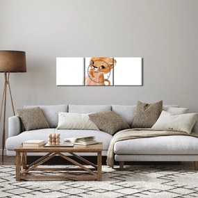 Obraz - Zwierzątko akwarelowe N⁰6 (z zegarem) (90x30 cm)