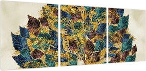 Obraz - Drzewo ozdobne (z zegarem) (90x30 cm)
