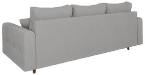 Jasnoszara sztruksowa sofa 210 cm Ariella – Ropez