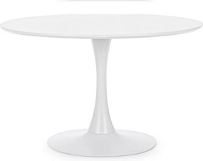 Biały okrągły stół 120×75 cm - BLOOM