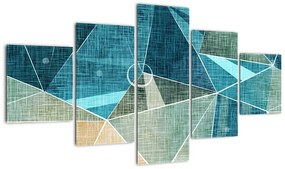 Obraz - Turkusowa abstrakcja (125x70 cm)