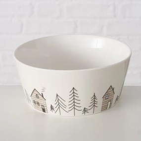 Miseczka z zimowym motywem choinek HOMEWOOD, Ø15 cm