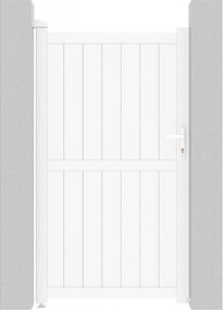 Brama aluminiowa "Lola" - 101.2 x 180.9 cm - Biała