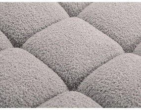 Jasnoszara sofa modułowa z materiału bouclé 288 cm Bellis – Micadoni