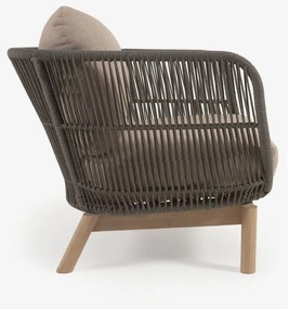 Fotel ogrodowy w kolorze khaki Kave Home Catalina