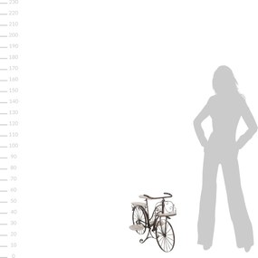 Metalowy kwietnik ROWER, 59 cm