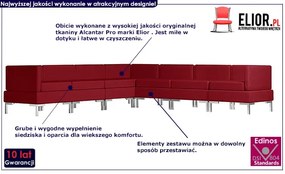 7-częściowy czerwone wino zestaw wypoczynkowy - Marsala 7D