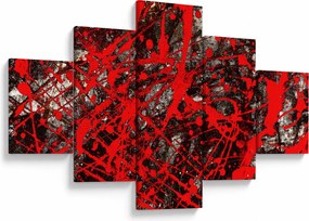 Obraz - Ekspresyjna abstrakcja (125x70 cm)