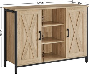 Dwudrzwiowa komoda loftowa Malabu 098, dąb sonoma
